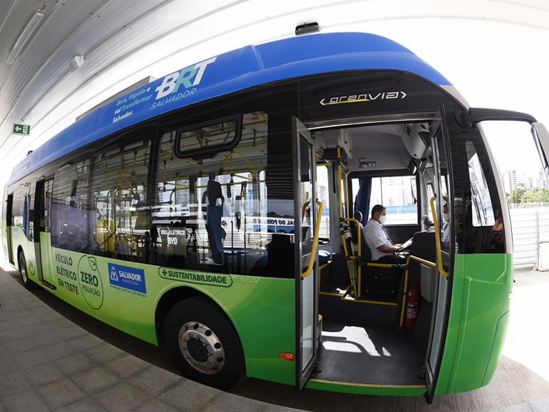 Ônibus elétricos passarão por testes em Salvador durante o mês de setembro