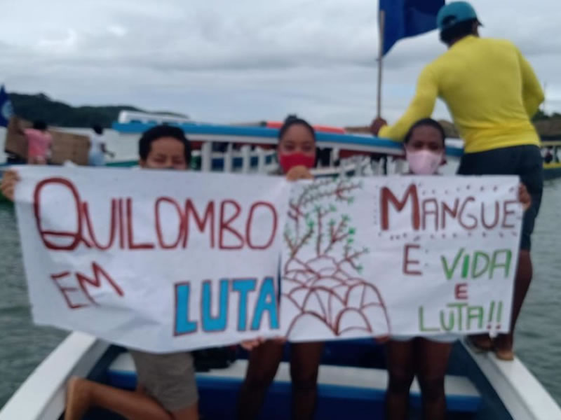 Pescadores da Baía de Aratu fazem ato em defesa das águas e denunciam desmatamento de manguezal