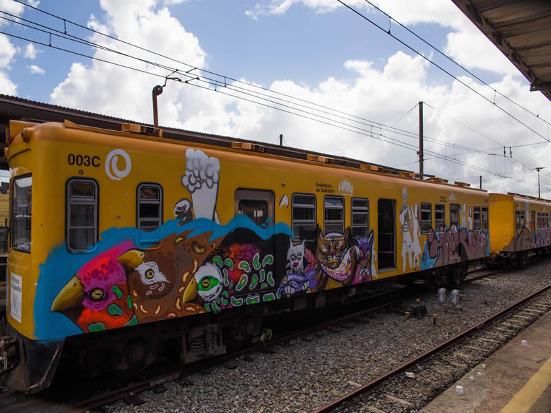Trens do Subúrbio de Salvador recebem projeto artístico