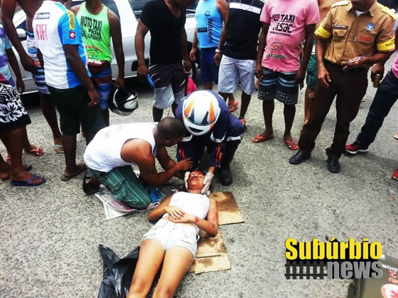Jovem é atropelada e motorista foge na Avenida Suburbana, em Periperi